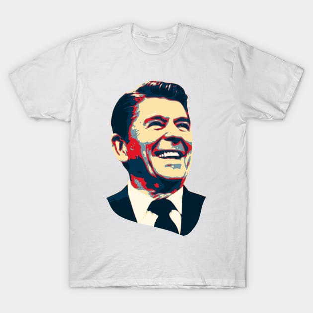 Ronald Reagan Happy Pop Art T-Shirt by Nerd_art